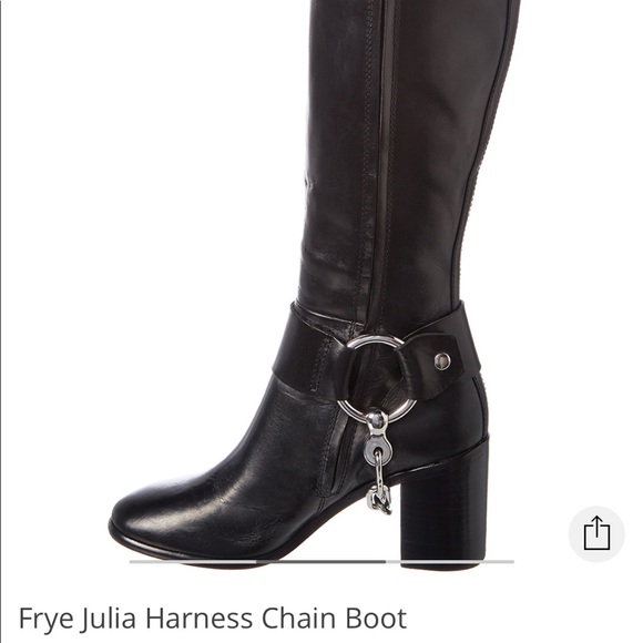 frye julia harness chain boot